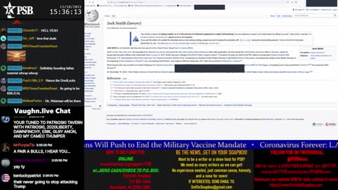 2022-11-18 15:00 EST - The PATRIOTski Tavern: