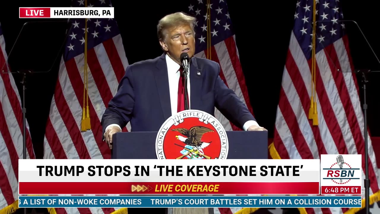 Trump Addresses NRA Members in Harrisburg, PA