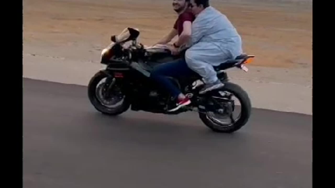 My first ride with cousin