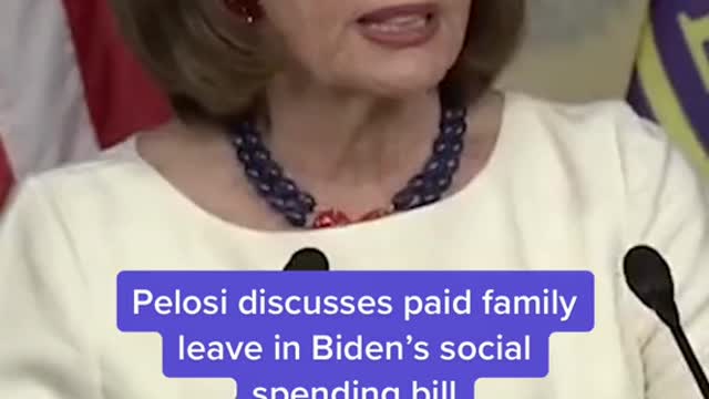 Pelosi discusses paid family leave in Biden's social spending bill