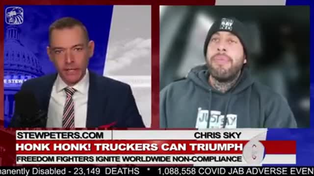 Chris Sky Shares on the Trucker protest with Stew Peters.mp4