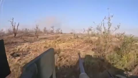 Ukrainian Bradley Hits Mine