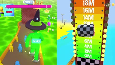 ✅ Giant Rush 🆚 Spiral Roll -All level gameplay Android, Ios Mobile Game