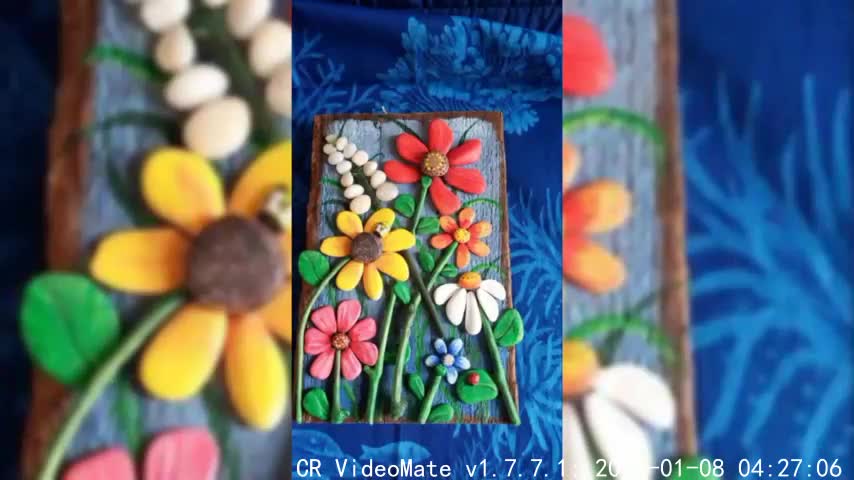 beautiful and elegant floral rock and stone painting ideas