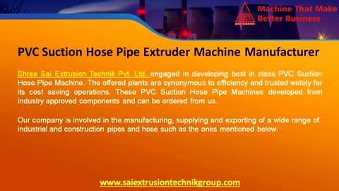 Shree Sai Extrusion Technik Group – Best Extruder Manufacturer in Indore