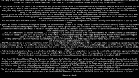 Why is the US continuing to send the last military aid to Ukraine when it won39t be enough to make