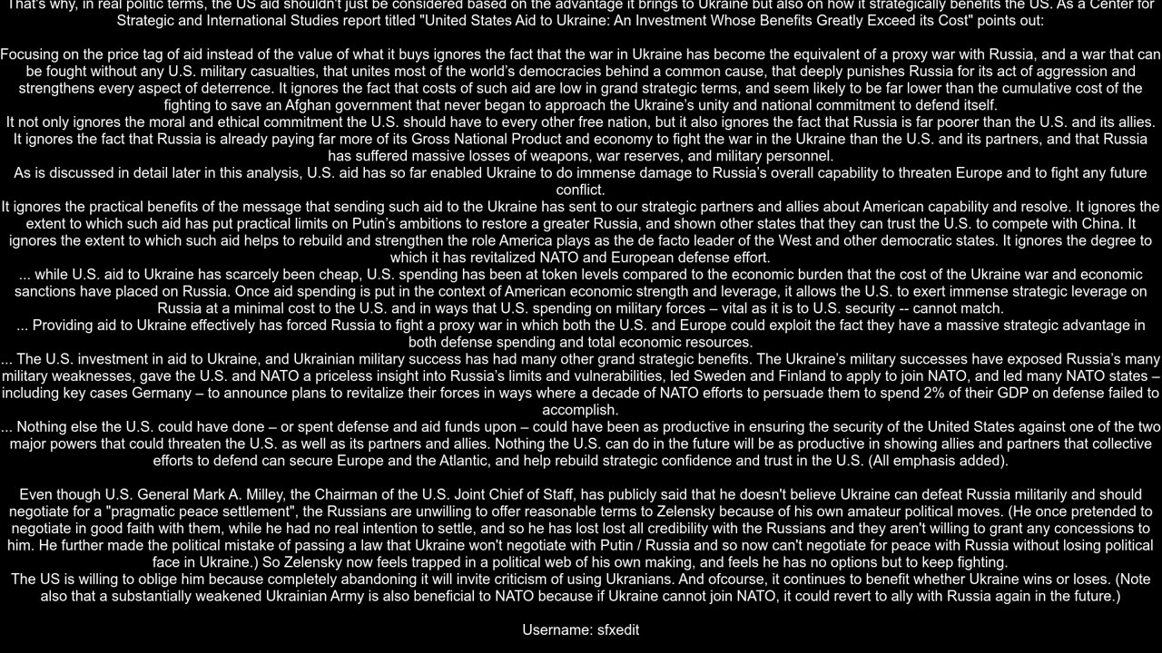 Why is the US continuing to send the last military aid to Ukraine when it won39t be enough to make