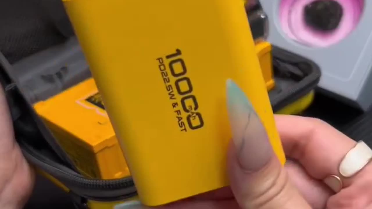Yellow charger with variable gadgets