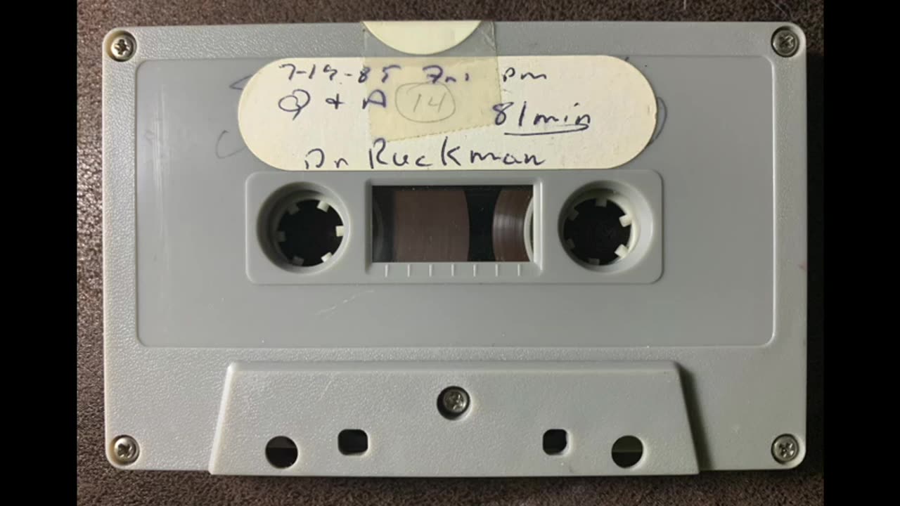 1985 Q and A Dr Ruckman (Tape 1) Thank You Bro Mike Cox!