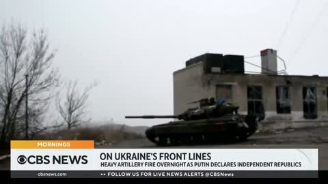 On the front lines with Ukrainian troops as tensions escalate at the border with Russia