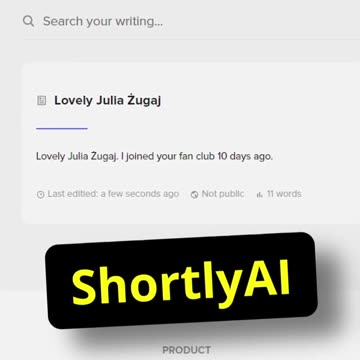 napisze na zadany temat #SHORTLY #AI