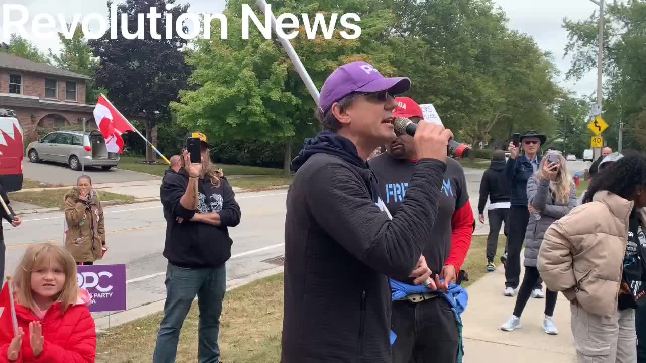 Protest at the Oakville Trafagal high school against Kayla Lemieux