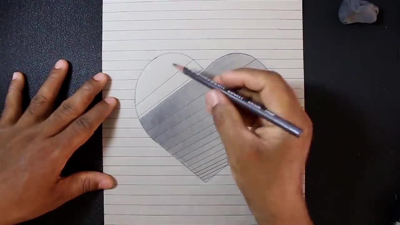 How to Draw a 3D Hole Heart Shape - Pencil Drawing Step by Step