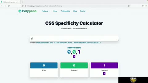 Calculating specificity