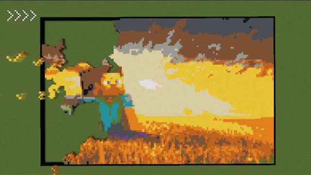 He got banned for making this art in minecraft