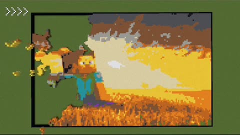 He got banned for making this art in minecraft