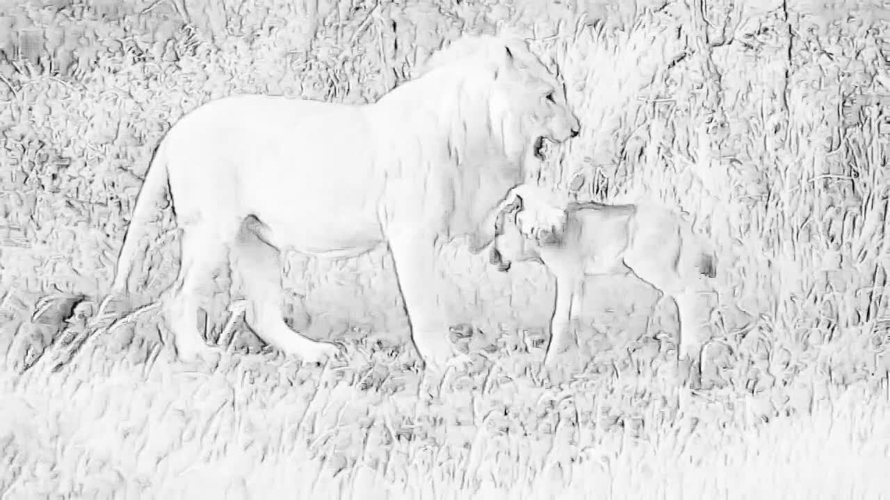 _AMAZING_Lioness saves calf from other lions