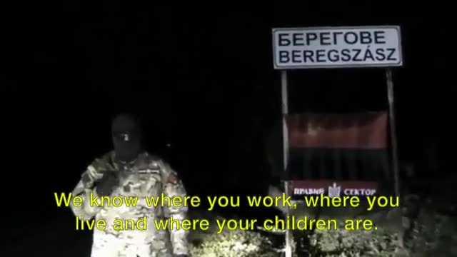 Ukrainian Nazi banderite threatening ethnic Hungarian minorities