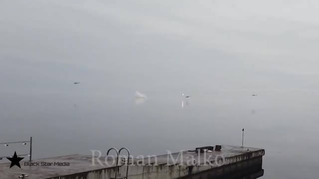 Russian Helicopter Shot Out Of The Sky As 16 Others Pop Flares