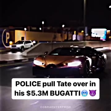 POLICE Pull Andrew Tate Over in his $5.3M BUGATTI 🥶😈