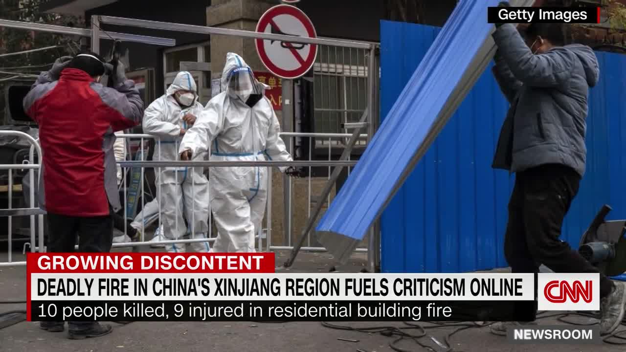 Now-censored videos appear to show China's zero-Covid measures delaying response to deadly fire