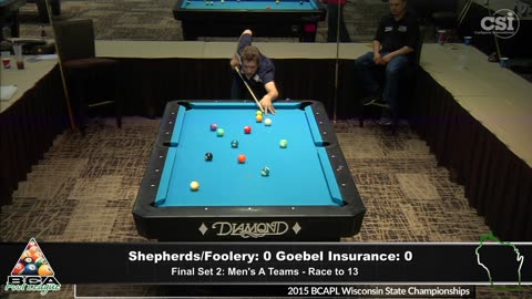 FINALS: Shepherds⁄Foolery vs Goebel Insurance - Set #2 ▸ 2015 BCAPL Wisconsin State Championships