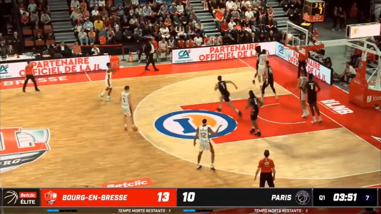 Ismaël Kamagate with 7 HUGE rejections against JL Bourg in the French Pro A