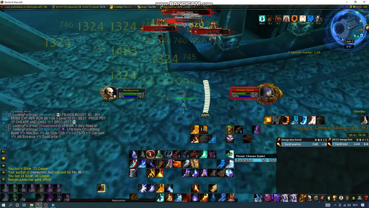 16000 Gold per 4 Min . Wow Wotlk Classic Ez Farm ( Mage Fire PoV)