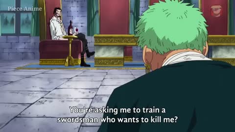Zoro shocks mihawk with his power (English Sub)