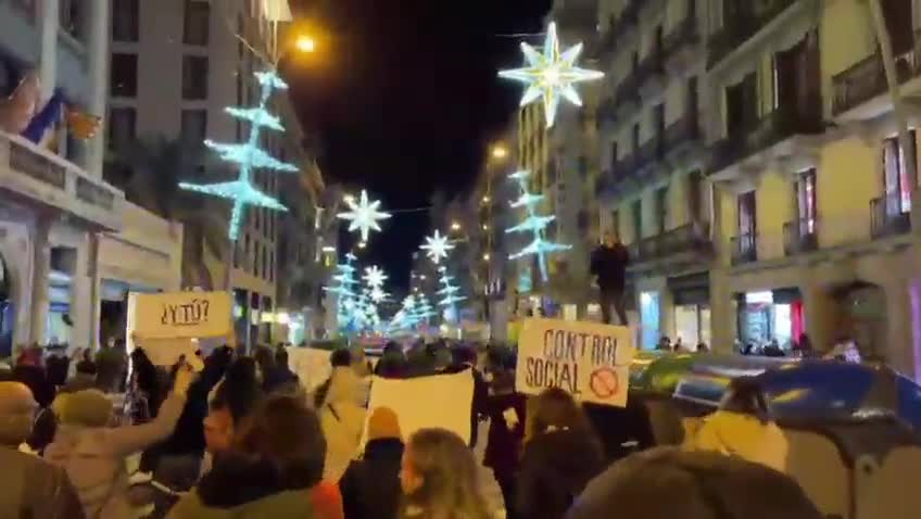 Spain Marching Against Jab Mandates