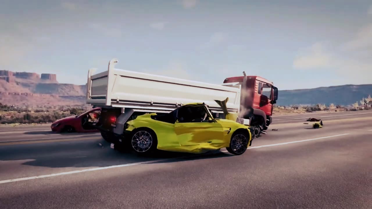 Spikes on the Road ▶️ BeamNG Drive