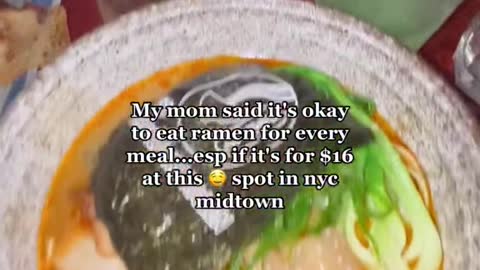 My mom said it's okay to eat ramen for every