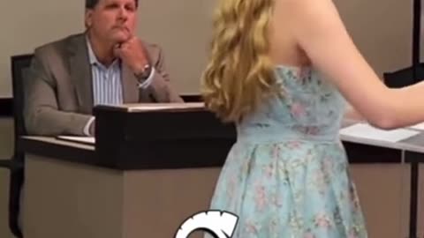 A 14-year-old girl humiliates her woke treasonous school board.