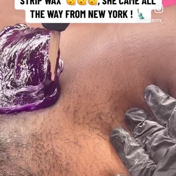 @waxfairyyy performs a brazilian wax and stomach wax using hard wax by Sexy Smooth Wax