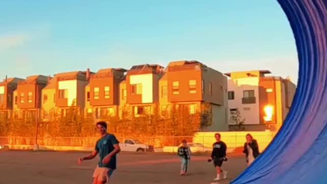 We made the biggest tarp surfing wave!