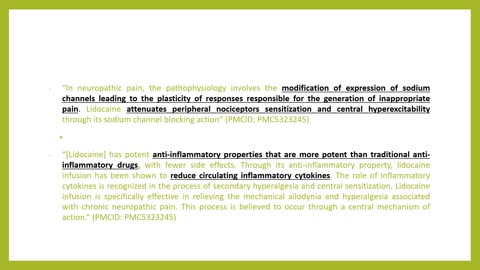 Intravenous lidocaine for chronic pain?