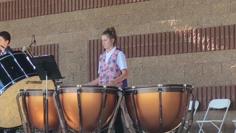 Community band at the park on the 4th