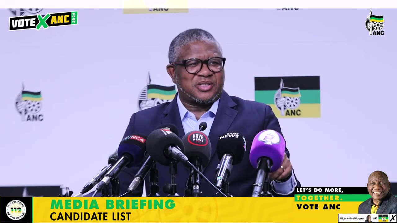 [WATCH LIVE] Media briefing on the ANC Candidate for the 2024 National Provincial Government