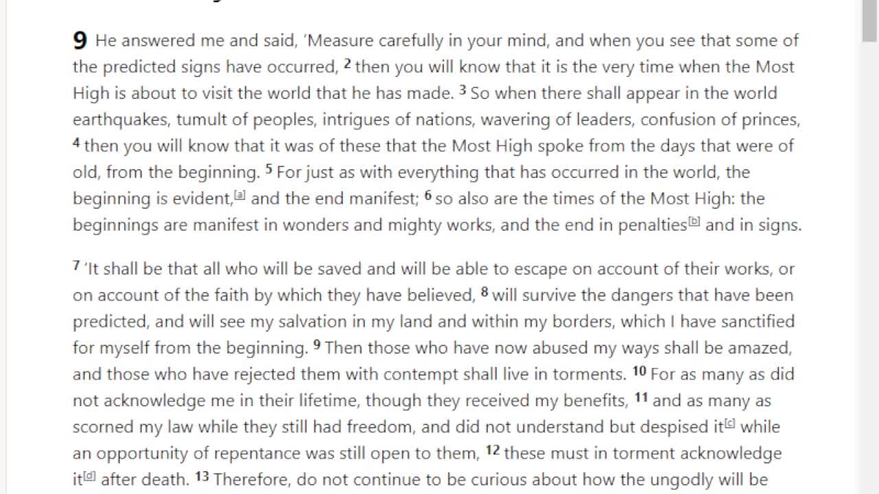 2Esdras 9 NRSV and etymology +video link