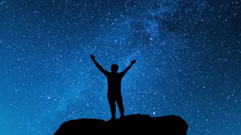 man waving star
