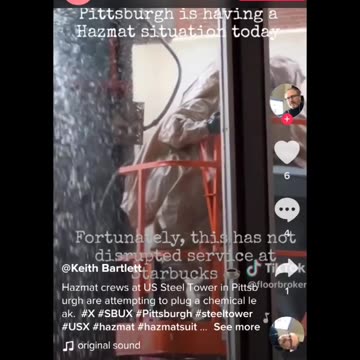 Hazmat situation currently underway in Pittsburgh at a steel mill.