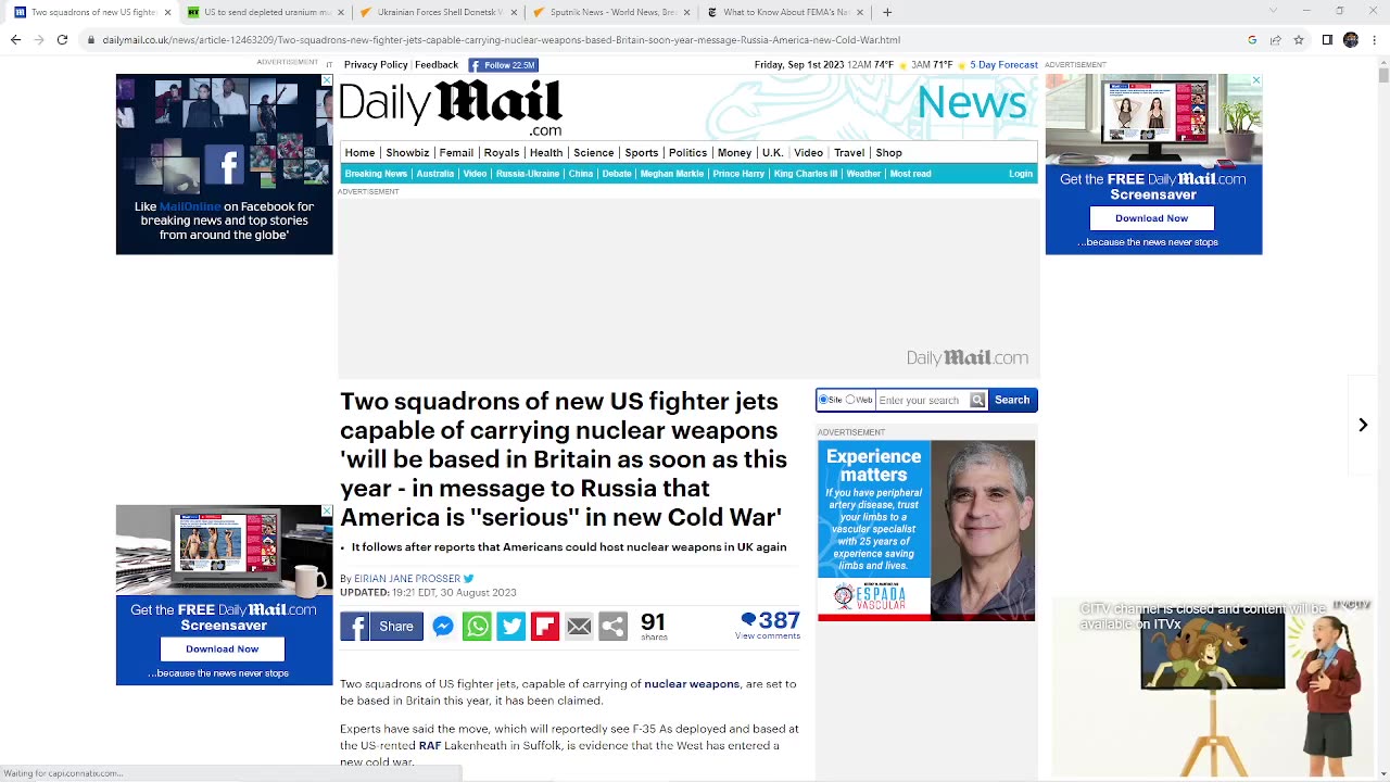 More Escalation In Europe And FEMA To Test National Emergency Text System
