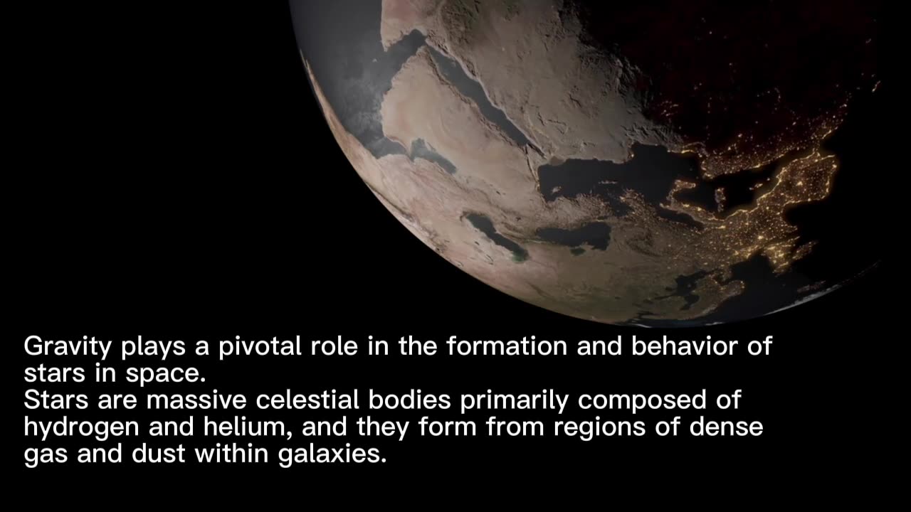 Gravity space stars dense gas and dust within galaxies