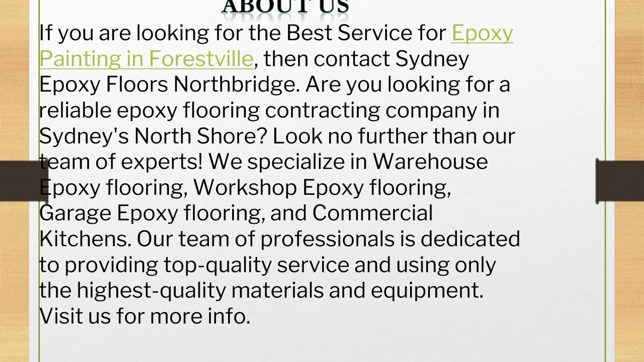 The Best Service for Epoxy Painting in Forestville