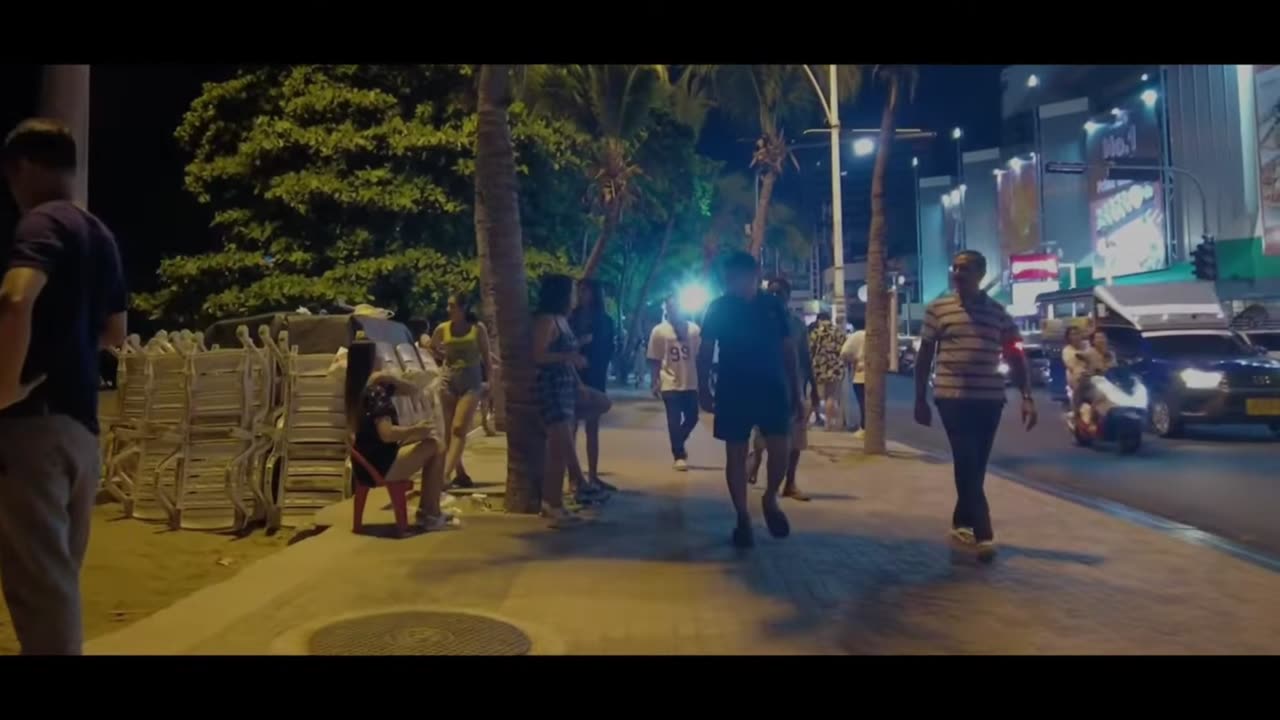 Thailand, Pattaya's nowadays. Beach road nightlife.