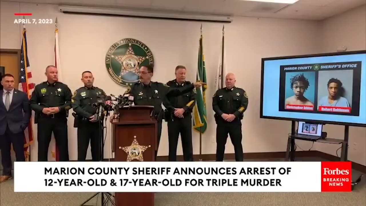 BREAKING NEWS- Florida Sheriff Announces Arrest Of 12-Year-Old And 17-Year-Old For Triple Murder