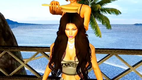 getting my hair brushed