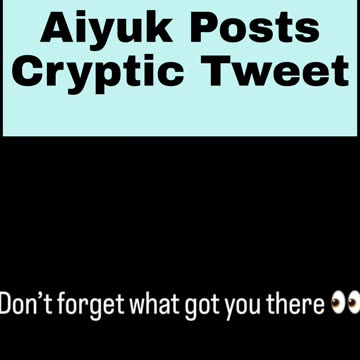 Aiyuk Posts Cryptic Tweet