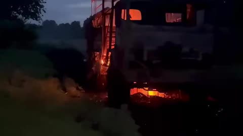 The Russian Kamaz was destroyed after an attack by an FPV drone. Not even the barbecue helped.