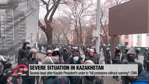 Several dead bodies lying in the streets after Kazakh President's order to "kill protestors...